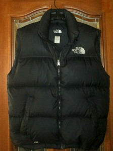 north face black puffer vest