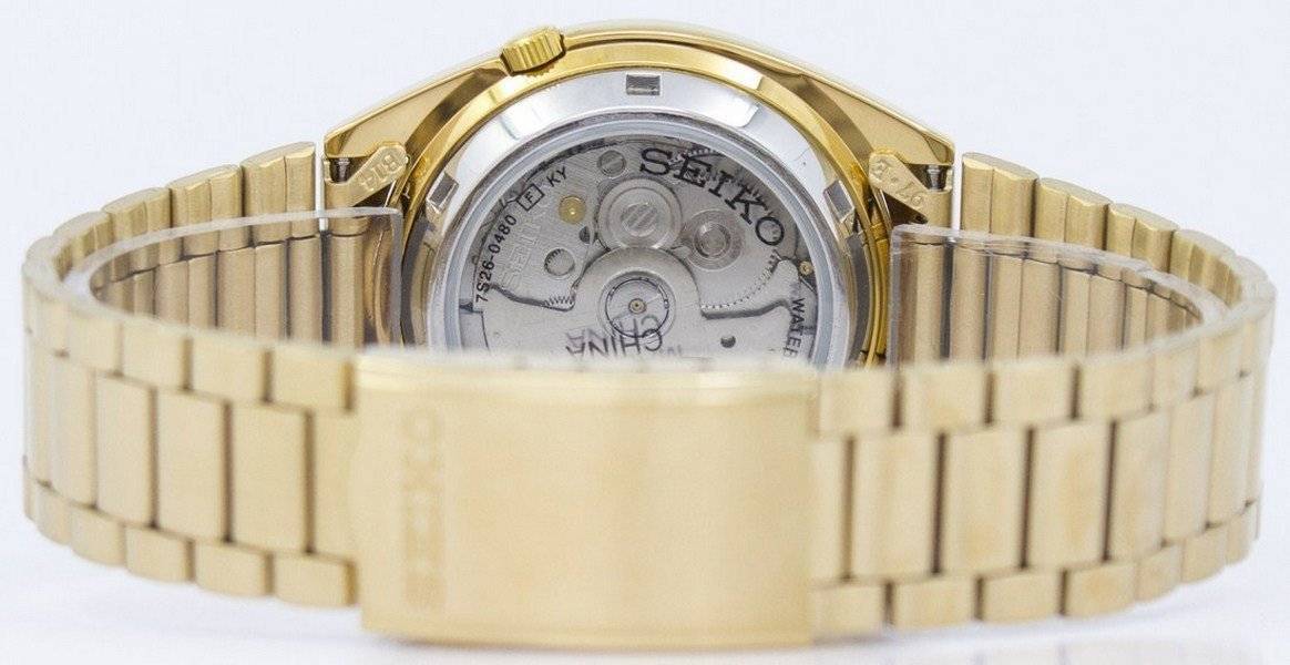 Seiko 5 Automatic Gold Dial Case Band SNXS80K1 Stainless Steel