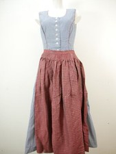 Waldorff exclusiv blau weiß mit Wienernaht großartiges Dirndl mit Schürze Gr.38