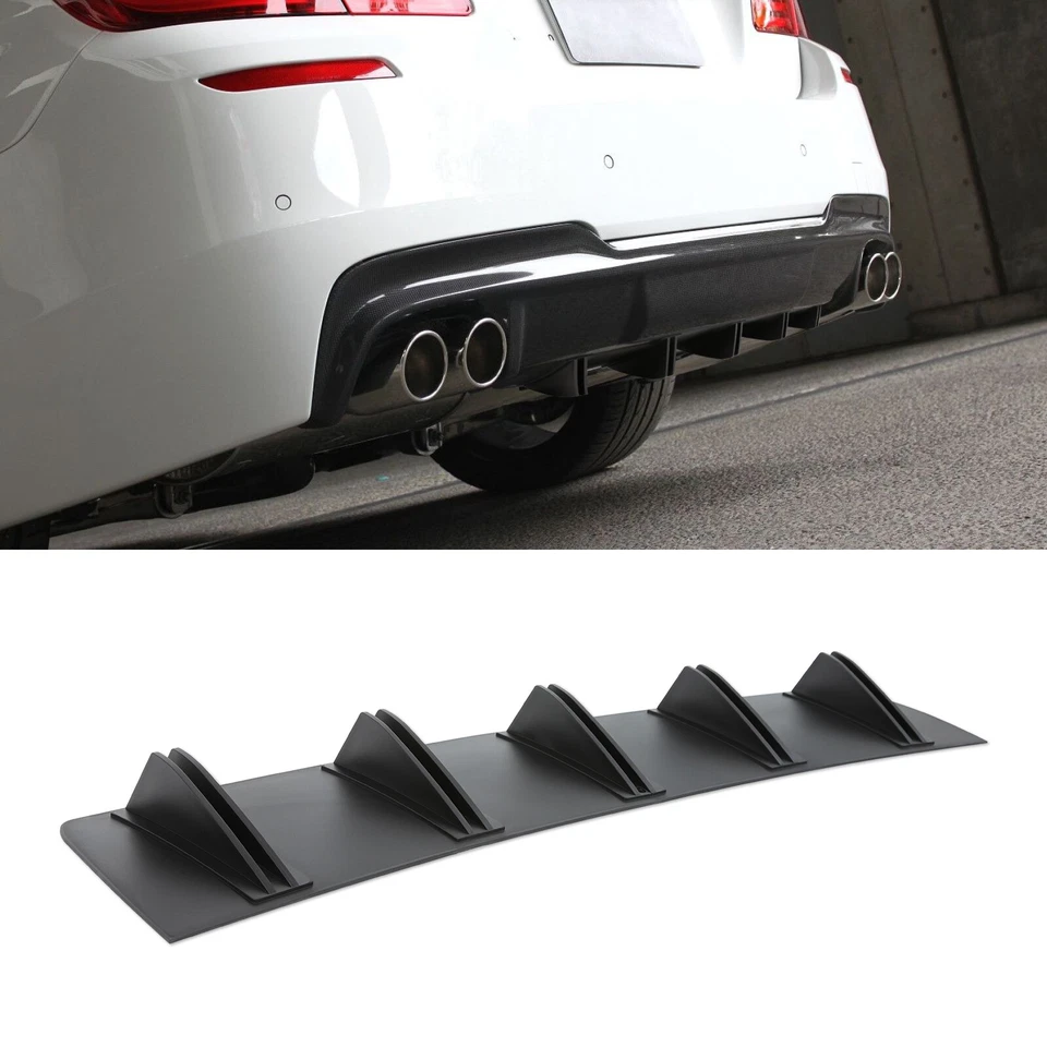 Rear Bumper Diffuser Shark 10 Fins Spoiler Lip Wing For Hyundai Elantra SE Sedan Foto 4 de 4