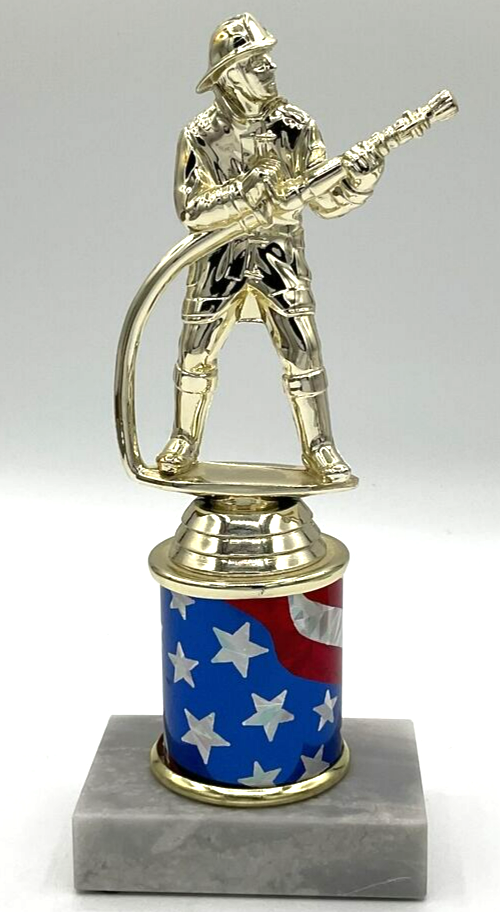 Fireman Trophy Award Gold Tone Mr. T’s Trophies Mt. Vernon Kenmore WA