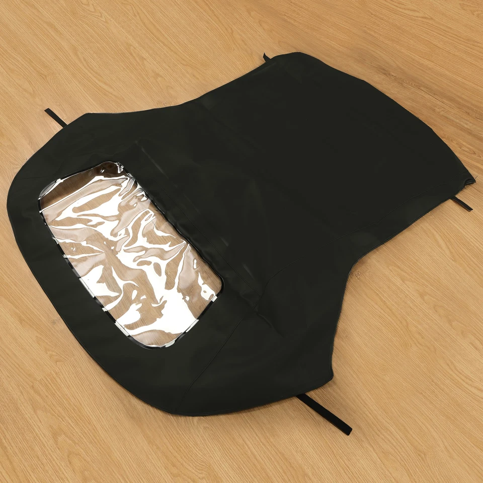 Capota macia conversível com janela para 1994-1999 BMW E36 318i 323i 325i 328i M3 preta - Imagem 2 de 4