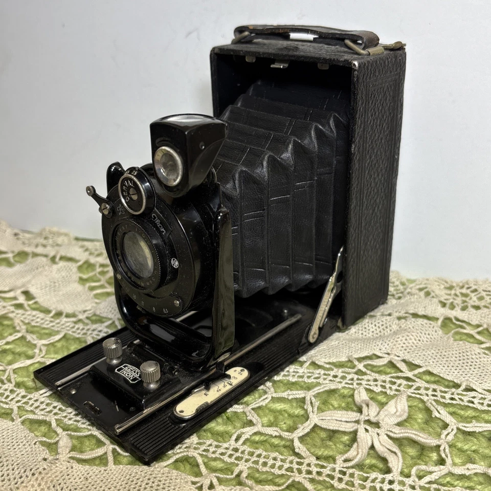 Ultra Raro 1926-7 Zeiss Ikon Suevia 24 Plegable 6x9 Placa Cámara De Colección Art Deco Foto 2 de 4