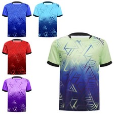 Kids Boys Sports Top Hiking T-shirt Functional Jersey Short Sleeve Football