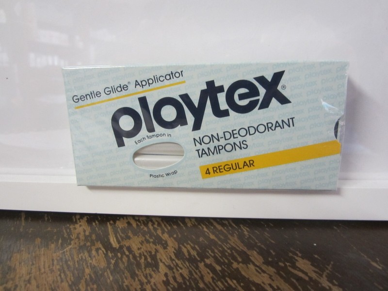 Vintage Playtex Non-Deodorant Tampons 4 regular Count New Factory Sealed