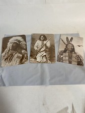 Vintage Postcards Native American Lot of 3 Reissue Of Old Photos