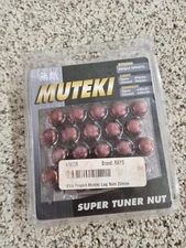 MUTEKI 20PCS WHEELS TUNER LUG NUTS (41885R/CLOSED END/12X1.25/RED)