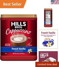 Effortless 16 oz French Vanilla Instant Cappuccino Mix for Home Indulgence