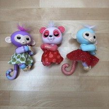 Fingerlings Set of 3 Interactive Electronic Monkeys Toys Working