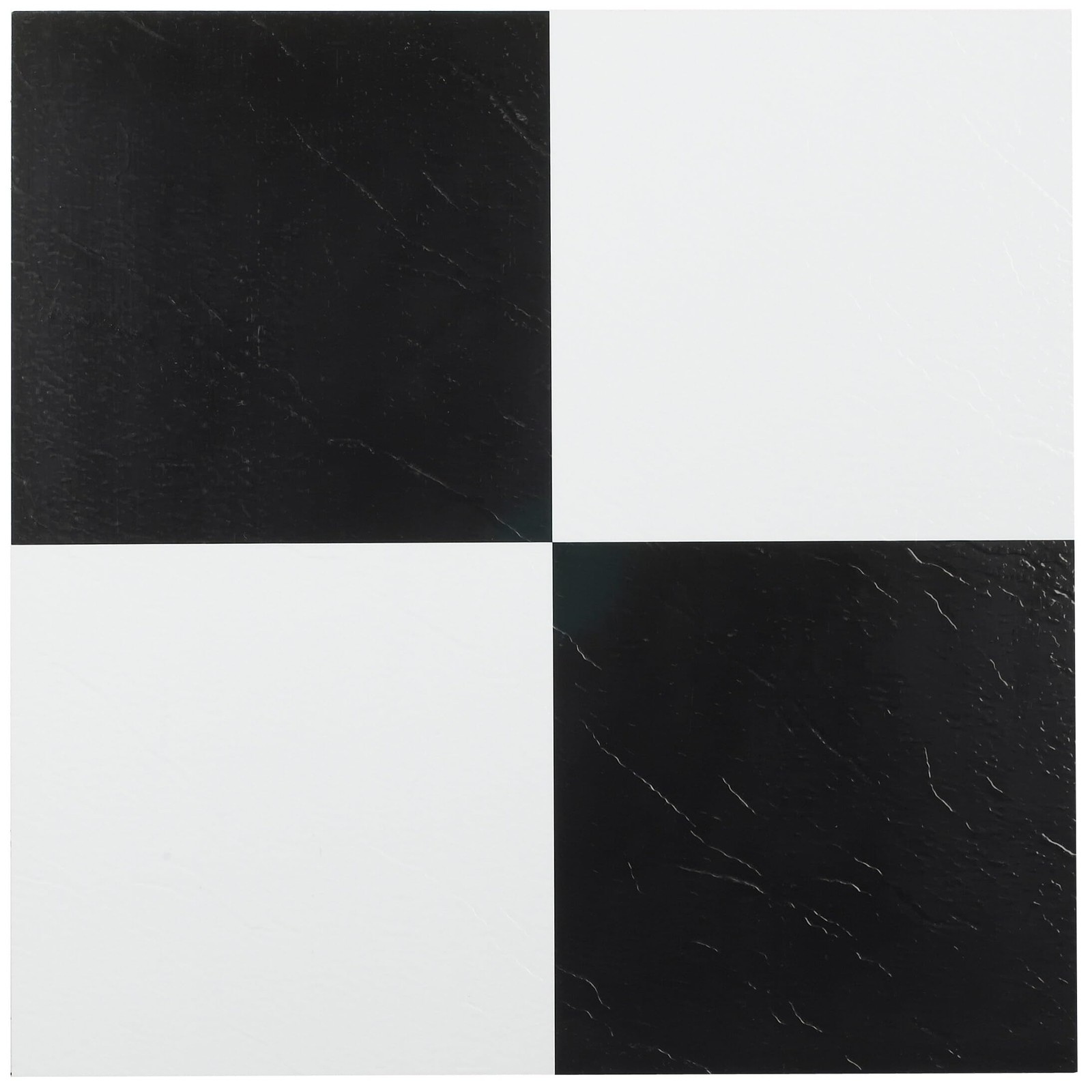 Sterling 12x12 Black Self-Adhesive Vinyl Floor Tiles 20-Pack