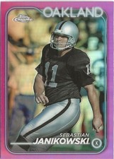 2024 Topps Chrome Sebastian Janikowski #154 Pink Refractor SP Oakland Raiders