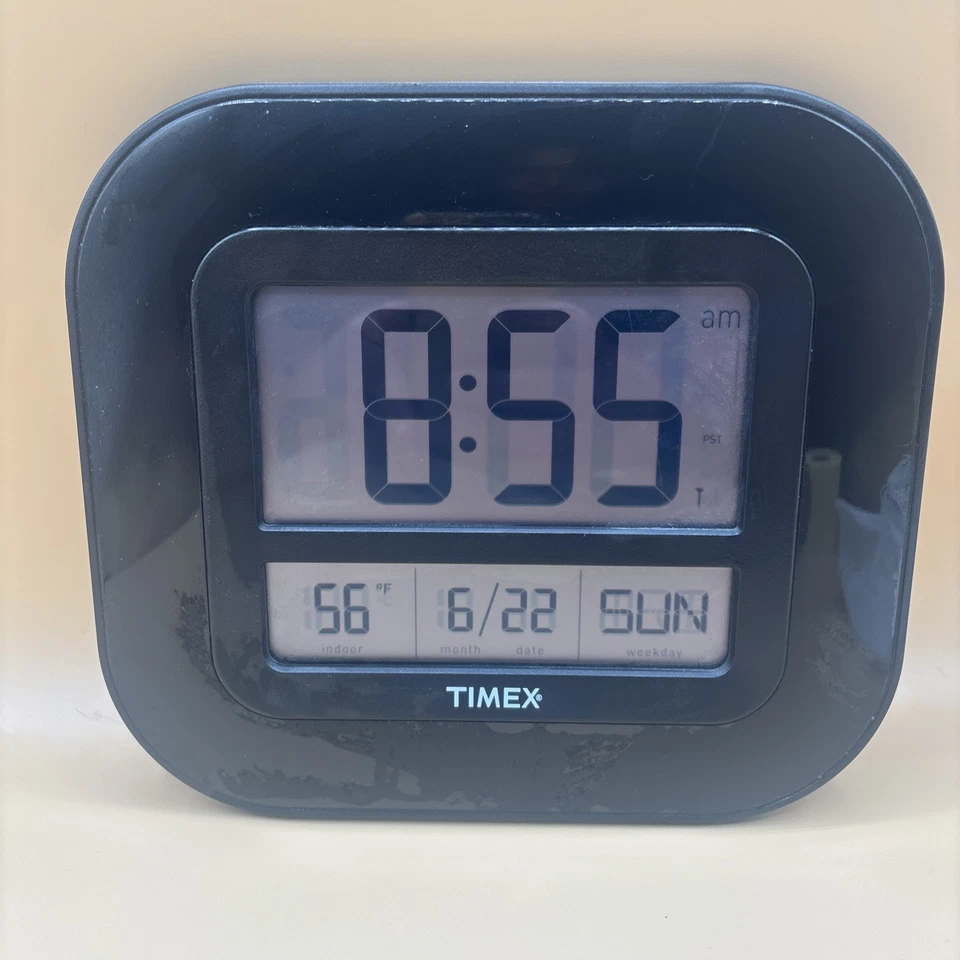 Reloj Digital Atómico Accurite Timex 9" Pantalla Grande/con Temperatura Interior/Fecha Foto 2 de 4