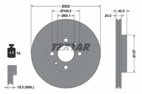 2X Textar Bremsscheibe Vorderachse U.A. FüR German E Cars, Opel, Suzuki