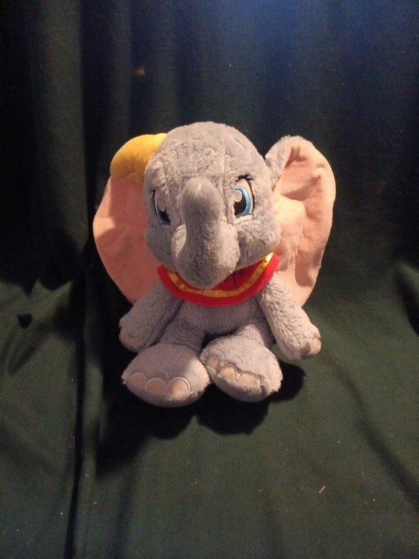 Walt Disney Dumbo Yellow Hat Red Ruffle Plush Stuffed Animal Doll Toy 11”