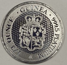 RARE BU 25 2021 St Helena 1/3oz Platinum Coin Rose Crown Guinea Shield 1/3 1 OZ 2185.77 per troy oz