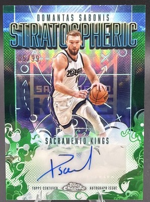 2025-26 Topps Chrome - Stratospheric Domantas Sabonis #SM-DS Green /99 Auto