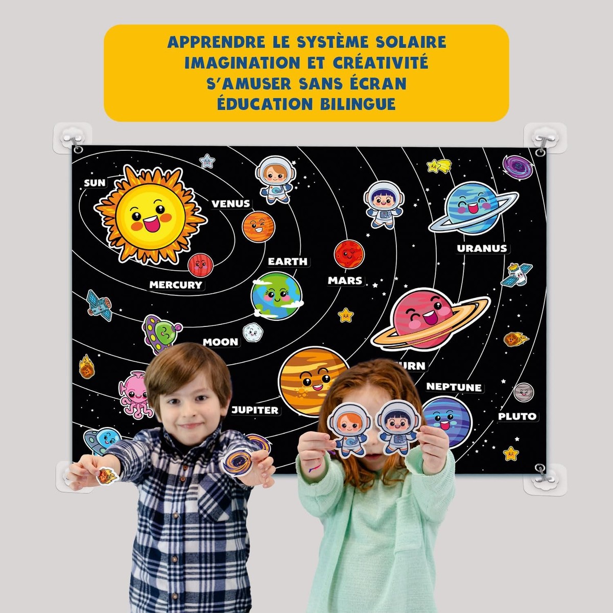 Big Minds - Découvrir Le Systeme Solaire Enfant | Jouet Montessori avec Figures | Astronomie | Montessori 4 Ans en Anglais | Jouet Enfant 4 Ans | Astronomie