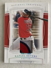 2020  National Treasures Holo Silver #7 Jersey Letter Patch Rafael Devers  03/10