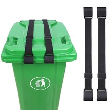 2PCS Trash Can Locks for Animals  Bear Proof Trash Can Locks with Durable Meta...
