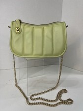Coach Swinger 20 Quilted Purse Bag in Pale Green A2 A Few Markings Preowned