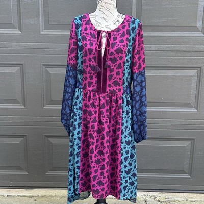 Matilda Jane  A Little Party Dress  High-Low Swiss Dot Women s M Multicolored