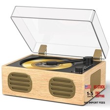 Portable CD Player with Speaker, Retro CD Player with Bluetooth Input apricot