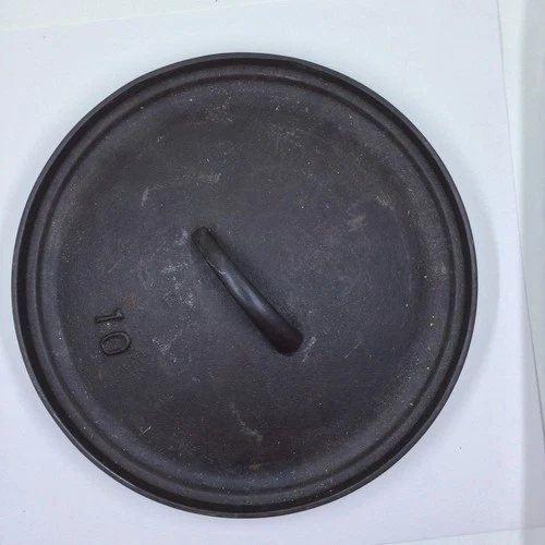 Lodge Vintage Cast Iron Dutch Oven/Fryer ROUND LID ONLY 10" STAMPED #10