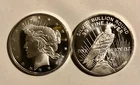 1 One .999 Silver Round 1 Troy Oz Peace Design Free shipping Uncirculated
