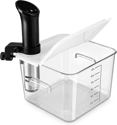 Hinged Sous Vide Lid Compatible with ANOVA Nano, Pro, 2.0 & 3.0, Fits Rubbermaid