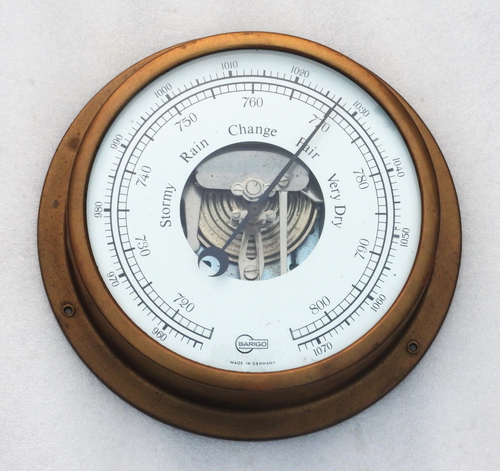 Barometer Weather Ship ALL BRASS BARIGO GERMANY MARINE SHIPS BOAT WEATHER PRECISION ANEROID ...