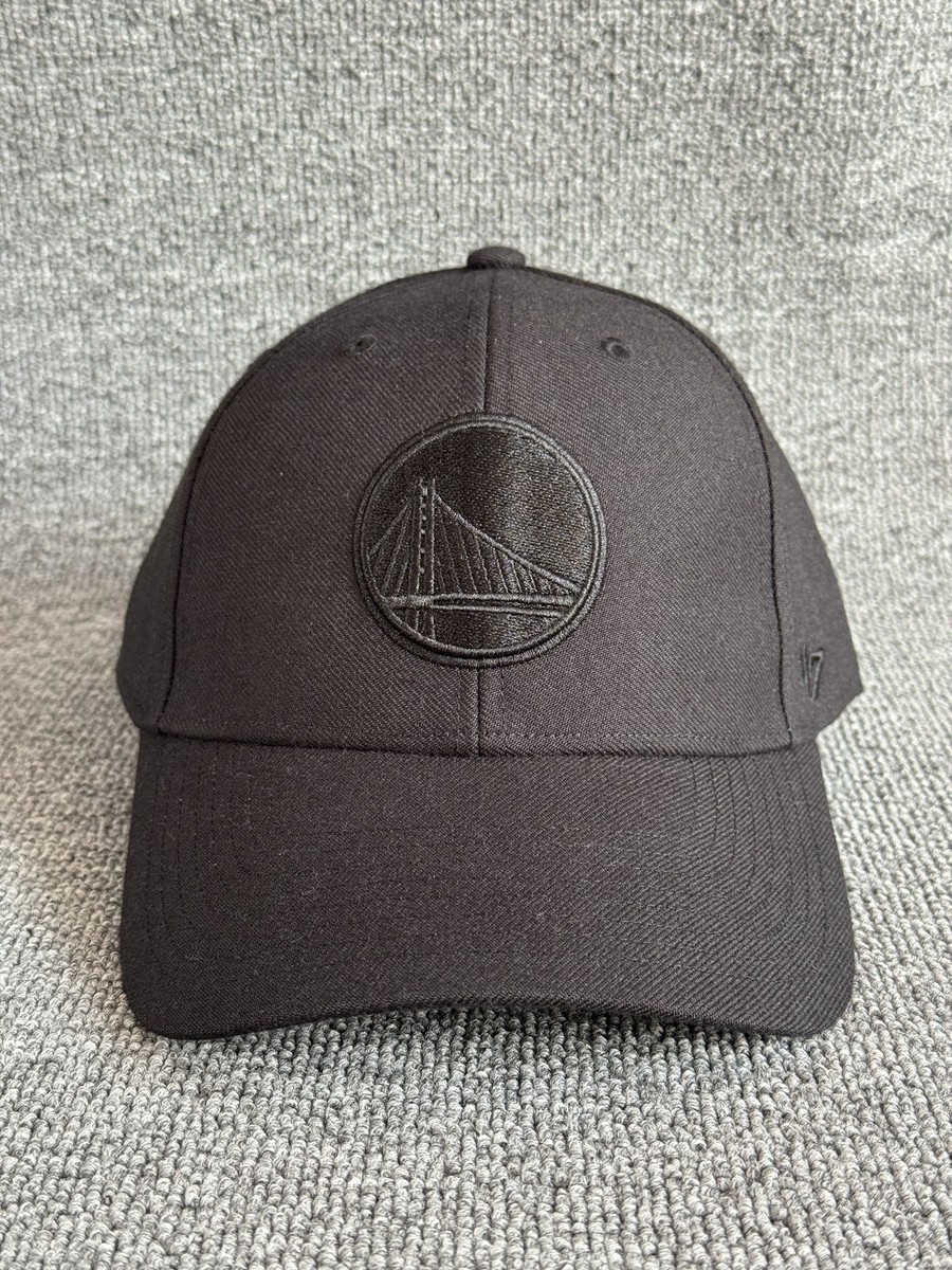 '47 Brand Golden State Warriors Strapback Black Hat Curved Brim NBA Cap
