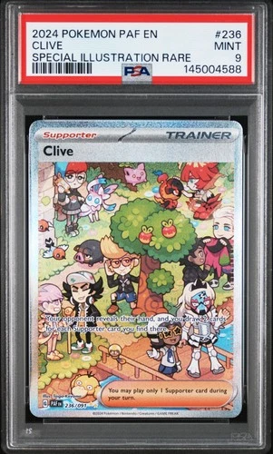 [PSA 9] Clive 236/091 Special Illustration Rare 2024 Pokemon Paldean Fates