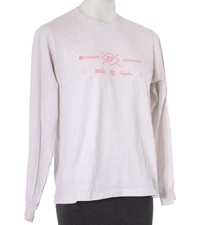 Rapha EF Education Cannondale Pro Cycling Long Slv Cotton Shirt Men LARGE White