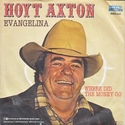 Hoyt Axton Evangelina Vinyl Single 7inch NEAR MINT Global Records