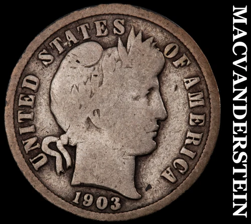 1903 Barber Dime- Silver- Scarce Better Date No Reserve #J842