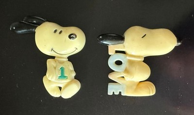 Vintage 1960's Peanuts Snoopy United Feature Syndicate Refrigerator Magnets