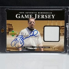 Jeff Bagwell Auto Card 2000 Upper Deck Game Jersey On-Card Autograph