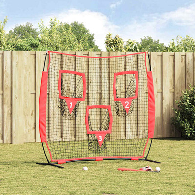 Baseball Übungsnetz schwarz Polyester 214,5x89,5x181cm Tragetasche Outdoor stabil