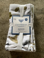 Storehouse Hanukkah Napkins Set Of 6 - 100% Cotton 18” x 18”