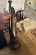 Civil War Brass Bugle Horn Trumpet Military Army Commemorative Decor USA Blemish