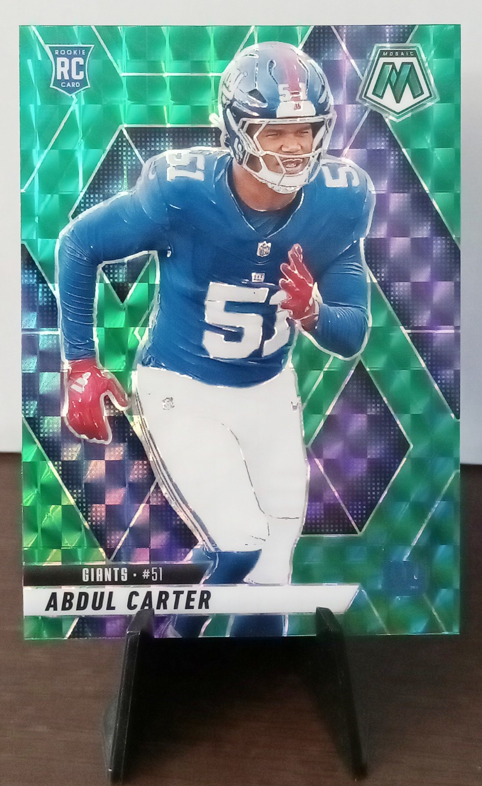 2025 Panini Mosaic - Abdul Carter (RC) -Green Mosaic Prizm #317