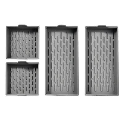 Silikon für Backform Set 4-teilig zum einfachen Backen von Brownies und Kuchen