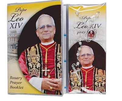 Papst Leo XIV. Rosenkranz und Rosenkranz Heft. Freepost