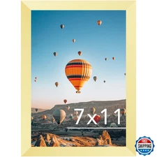 JCJMY 7x11 Gold Picture Frame Wall/Tabletop Display Horizontal/Vertical