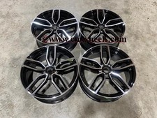 18" 2020 S3 Style Alloy Wheels Gloss Black Polished Volkswagen MK5 MK6 MK7 MK8