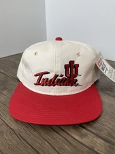 VTG The Game Indiana Hoosiers Snap Back White Script Hat NWT Bill Mallory Signed
