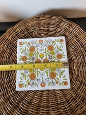 Georges Briard Enamel Tile. Vintage Enamel Tile. MCM VINTAGE TILE