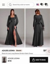 Azazie Black Bridesmaid Dress Leonia