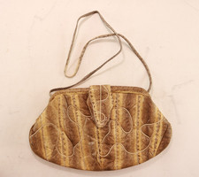 VINTAGE Genuine Snakeskin Leather Shoulder Bag, Brown/Tan Purse 15" X 9"