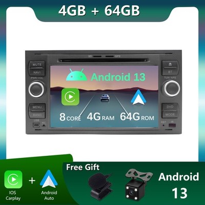 4G+64G DVD Autoradio Für Ford Focus C-Max 2003-2010 Kuga Transit MK7 GPS Android